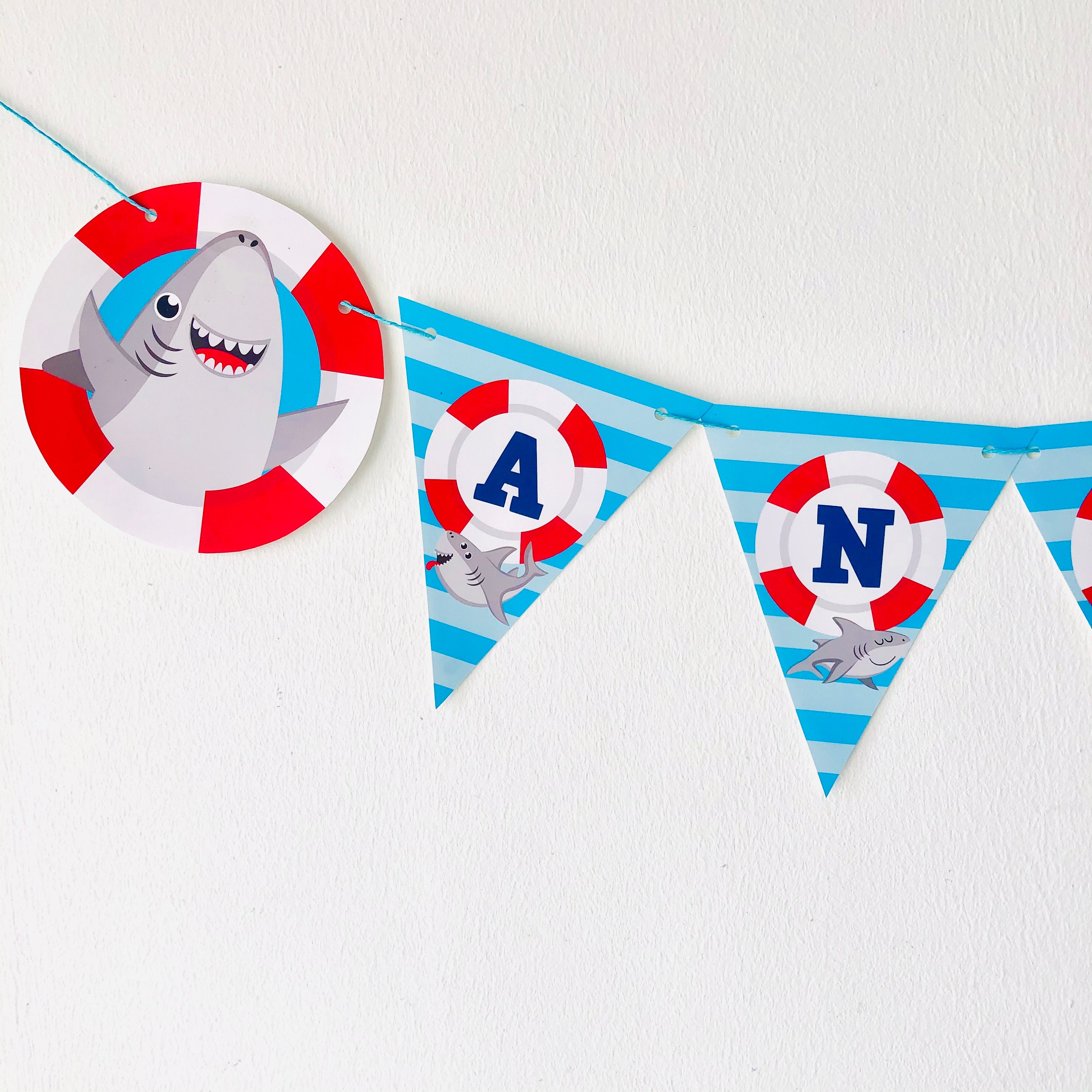 Cute Shark Party Printable Kit Editable - Etsy