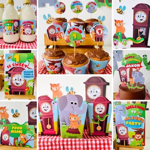 Hickory Dickory Dock Party Decoration | Nursery Rhymes Themed Party | First Birthday Party Celebration | Hickory Dickory Dock Invitation, Banner, Cake Toppers, Backdrop, Party Favors, Gift Tags, Food Labels