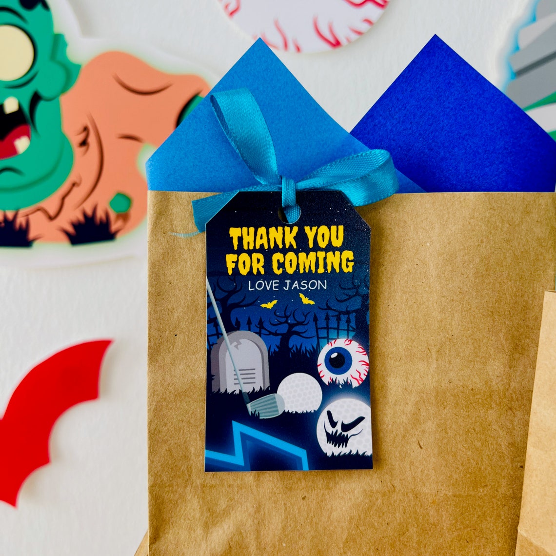 Monster Mini Golf Party Favors Gift Tags Editable Printable/ - Etsy