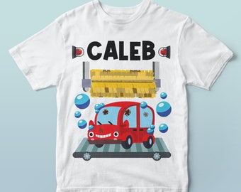 Car Wash Transportation Birthday Shirt Design/ Carl's Car Wash Party Family Birthday Shirt/ Big Trucks Tee Design (for your own printing)