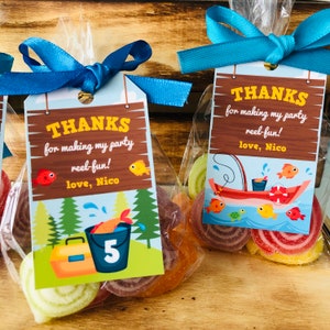 Fishing Party Favor Tags/ Gone Fishing Gift Tags Editable Party Printables
