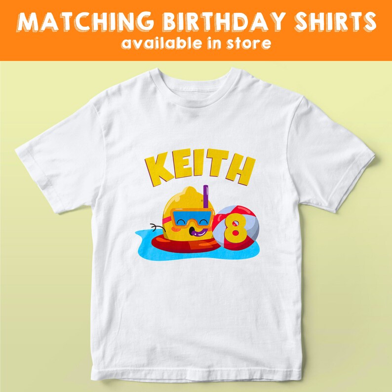 Water Park Party Birthday Shirt Design/ Pool Party Birthday Shirt/ Water Slide Splash Bash Birthday Shirt Design