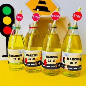 Wheels on the Bus Party Bottle Wrappers