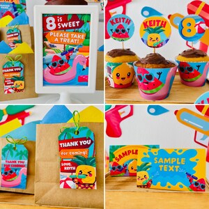 Water Park Party Decorations Printable Kit/ Water Slide Party Decor/ Splash Bash/ Summer Pool Party Decorations Printable Kit