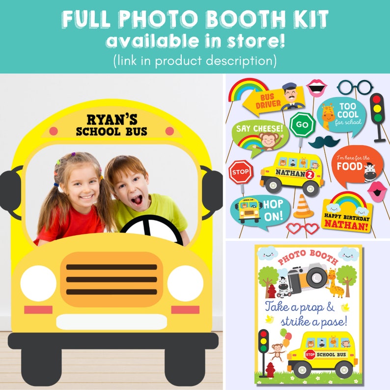 Wheels on the Bus Party Photo Props