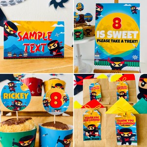 Ninja Party Decorations Printable Kit/ Karate Party Decor/ Martial Arts Party Decorations/ Samurai Party Decorations/ Lego Ninja