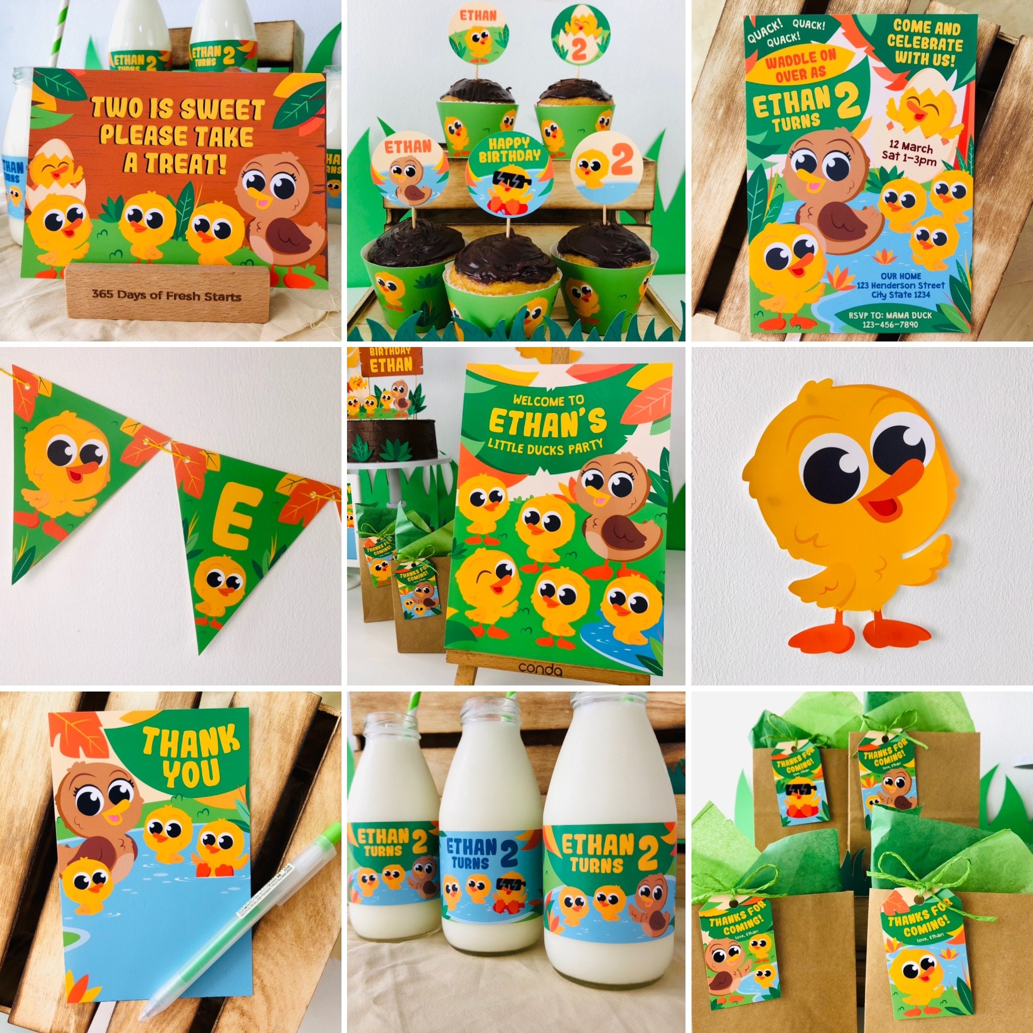 Five Little Ducks Party Printables Editable / 5 Little Ducks - Etsy