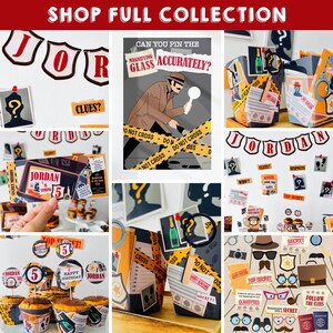 Mystery Party Pin Game Printable | Pin the Magnifying Glass on the