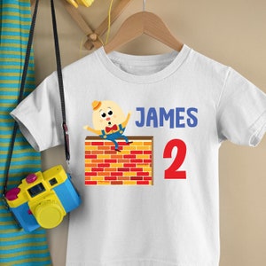Humpty Dumpty Birthday Shirt/ Nursery Rhyme Birthday Party Tee Shirt Design (for your own printing)