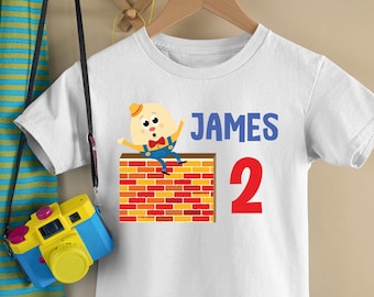 Humpty Dumpty Birthday Shirt/ Nursery Rhyme Birthday Party Tee Shirt Design (for your own printing)