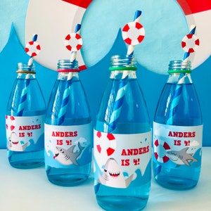 Cute Shark Party Printable Kit Editable - Etsy
