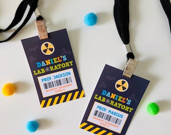 Mad Science Lab Access Card EDITABLE Printable