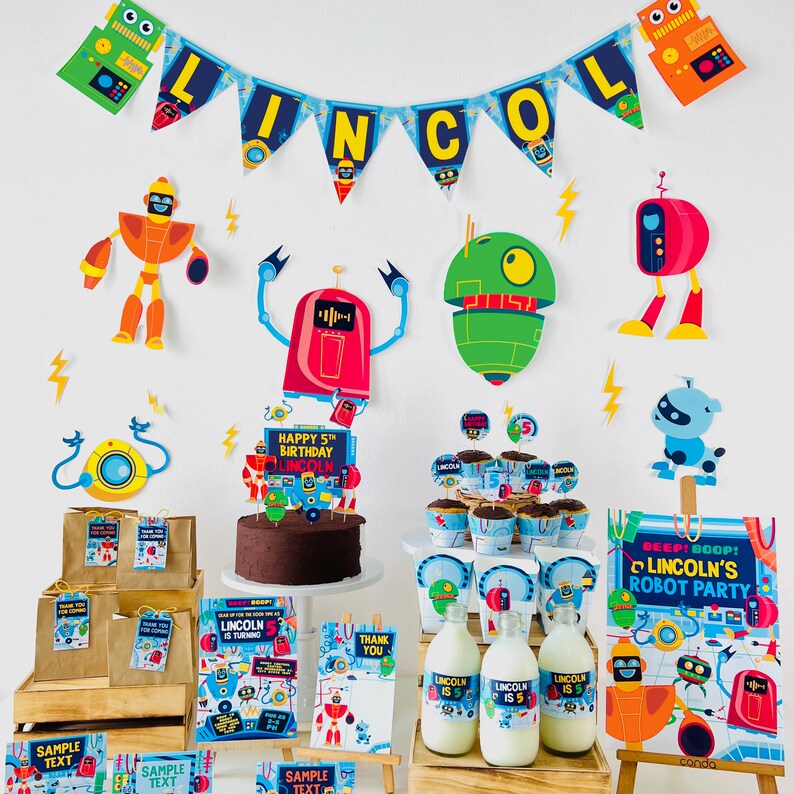 Robots Science Party Decorations/ Robot Birthday Party Decor
