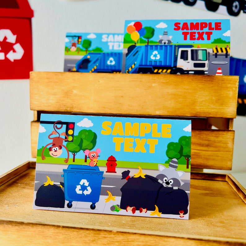 Blue Garbage Truck Party Decorations/ Blue Trash Truck Trash Bash Waste Management Birthday Party Decor