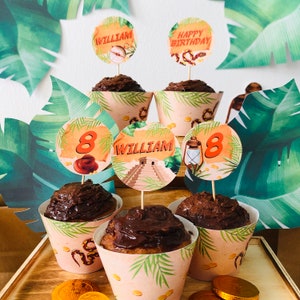 Indiana Jones Party Adventure Explorer Birthday Party Cupcake Toppers