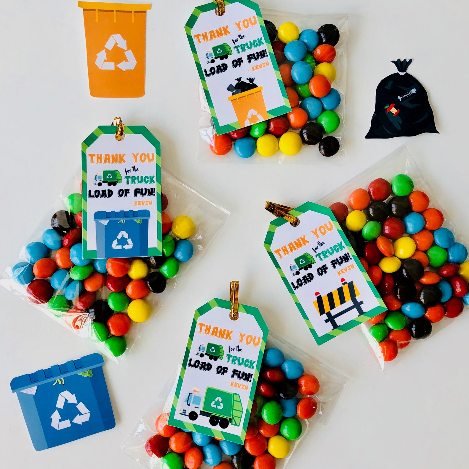 Garbage Truck Gift Tags / Waste Management Gift Labels/ Etsy