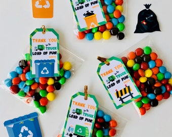 Garbage Truck Gift Tags / Waste Management Gift Labels/ Garbage Truck Favour Tags/ Garbage Truck Party Gift Tags EDITABLE Printable