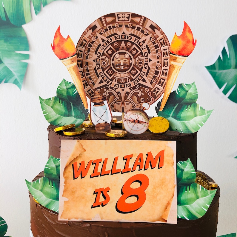 Indiana Jones Party Adventure Explorer Party Birthday Cake Topper