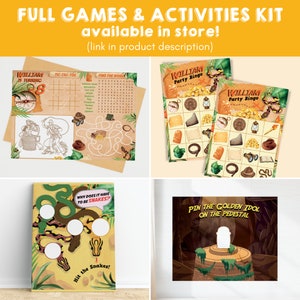 Indiana Jones Party Adventure Explorer Birthday Party Game Pin Game