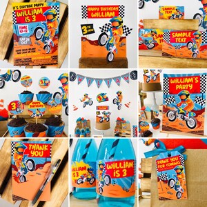 Dirt Bike Party Printables / Motocross Birthday Party Printable Kit ...