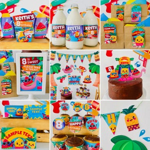 Water Park Party Decorations Printable Kit/ Water Slide Party Decor/ Splash Bash/ Summer Pool Party Decorations Printable Kit