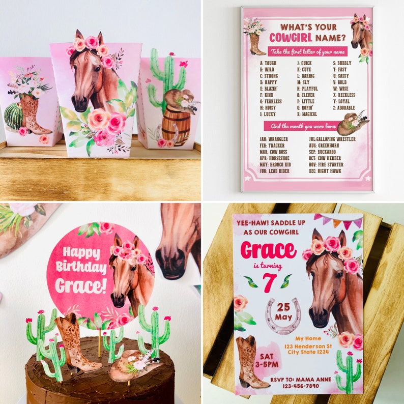 Horse Party Cowgirl Birthday Party Decorations