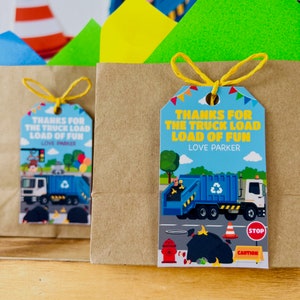 Blue Garbage Truck Party Decorations/ Blue Trash Truck Trash Bash Waste Management Birthday Party Decor