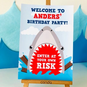 Cute Shark Party Printable Kit Editable - Etsy
