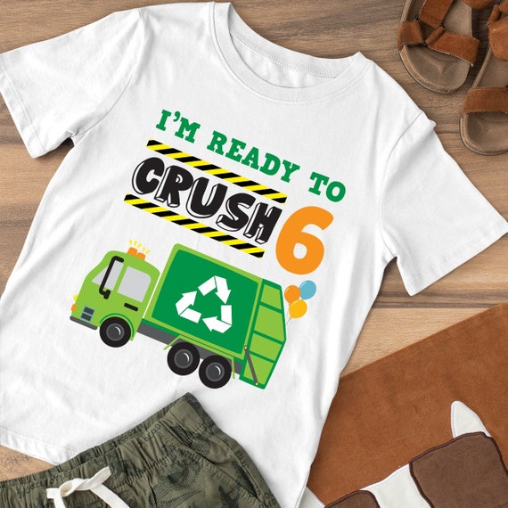 Garbage Truck Birthday Tee Shirt Design Trash Bash Birthday Etsy 日本