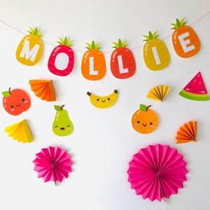 Tutti Frutti Birthday Party Banner/ Tutti Frutti Banner/ Pineapple Banner EDITABLE Party Garland Printable