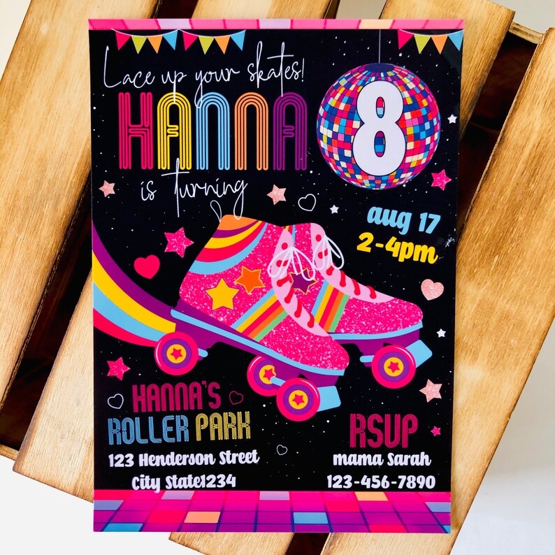 Roller Skating Party Invitation