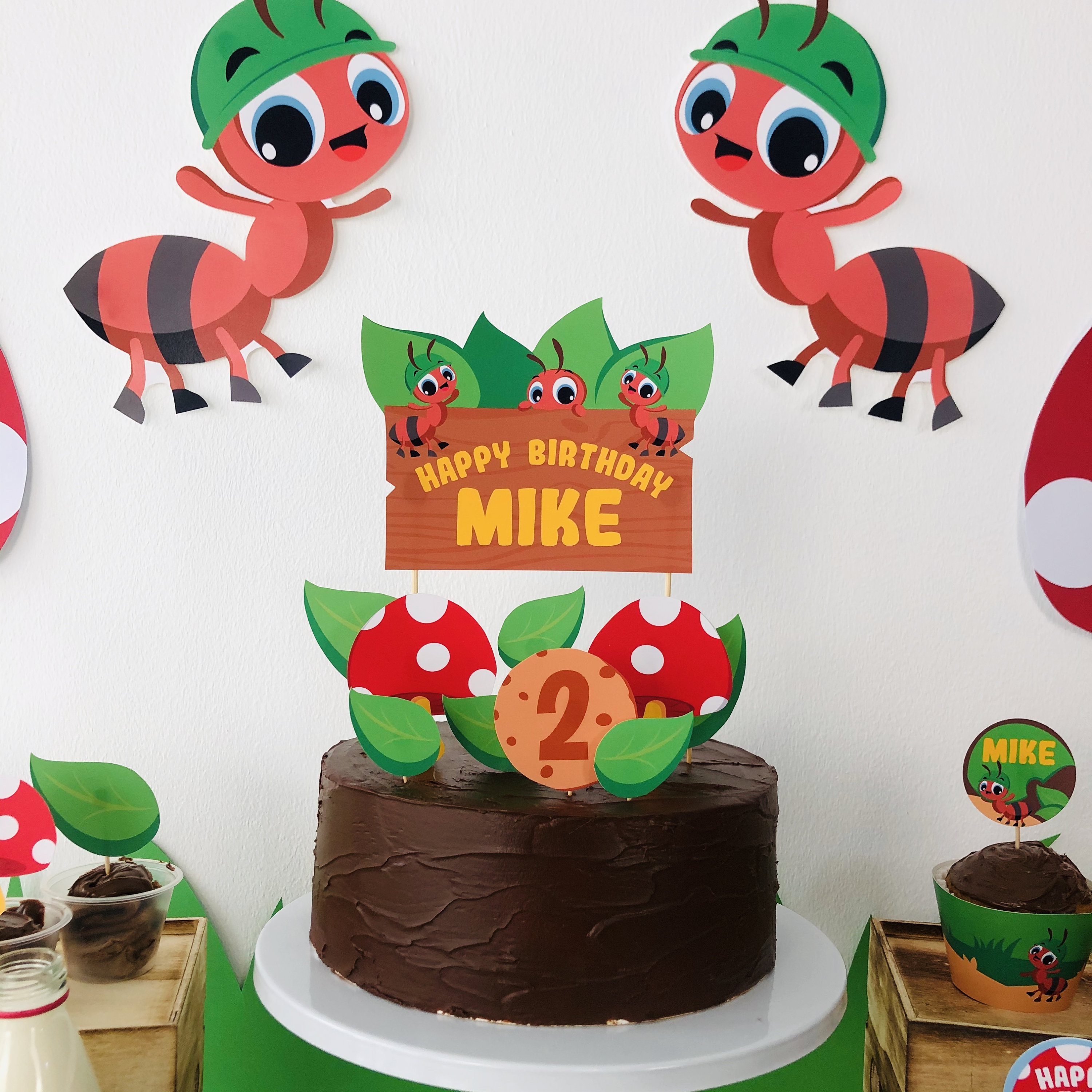 Ants Go Marching Cake Topper, Editable Birthday Printable (digital ...