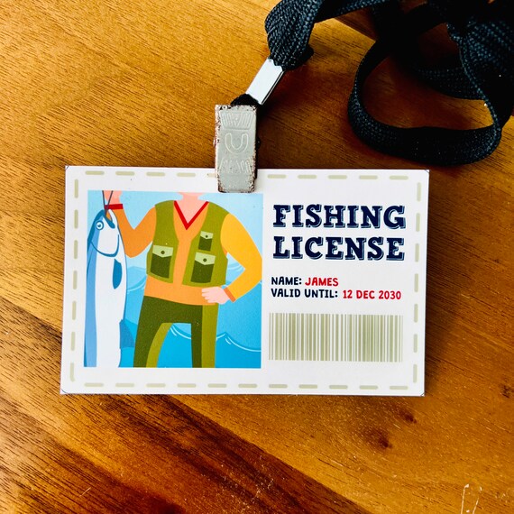 Fishing Party License Printable Gone Fishing Party Pass Editable 