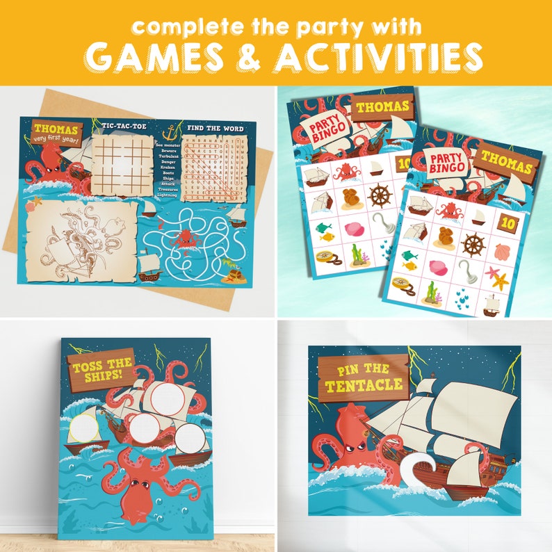 Kraken Birthday Party Octopus Pirates Party