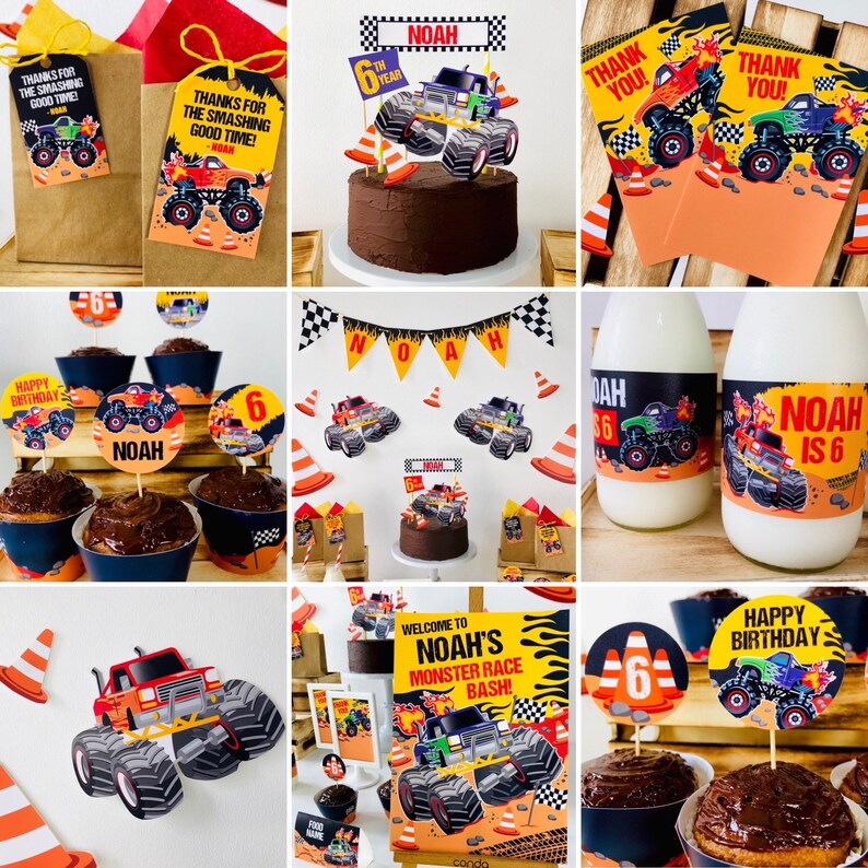 Monster Truck Party Printables / Monster Jam Birthday Party - Etsy