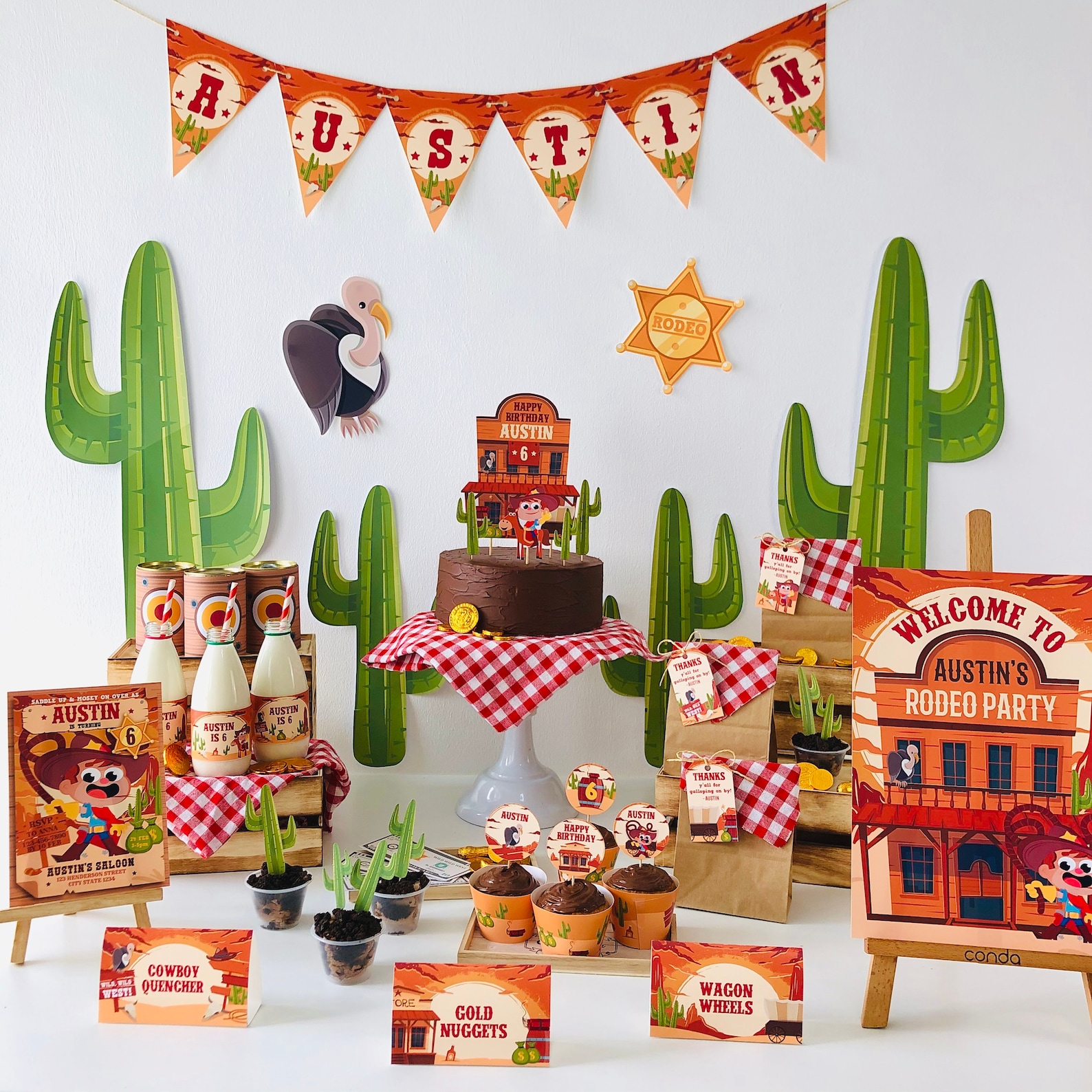 Cowboy Food Label/ Wild West Cowboy Food Tent/ Wild Western Etsy