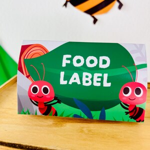 Bugs and Insects Party Food Labels EDITABLE Printable | Outdoor Nature ...