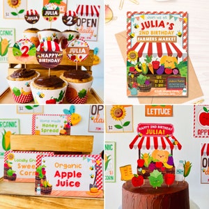 Farmers Market Party, Play Pretend for Classroom Play, Imaginative Play, Dramatic Play, Market Themed Birthday Party, Locally Grown Baby Shower Party, Fruits and Vegetables Market Decor, Country Farm Market Party