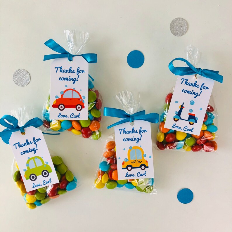 Car Wash Party Favor Tags/ Car Wash Gift Tags Editable Party Etsy
