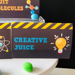 Mad Science Food Labels Editable Party Printables/ Scientist Party Food Tent Cards Printable - Etsy
