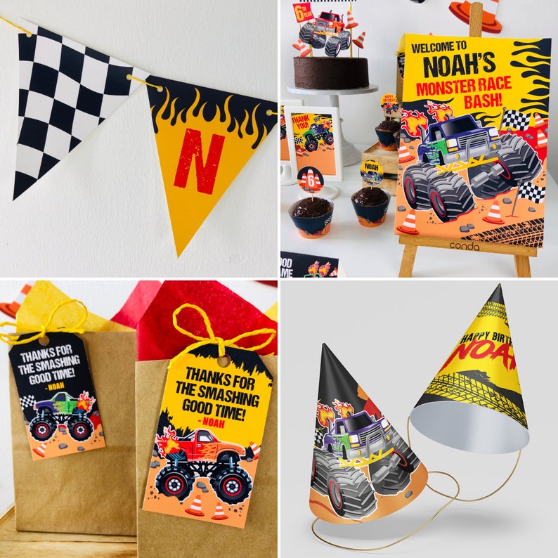 Monster Truck Party Printables / Monster Jam Birthday Party - Etsy