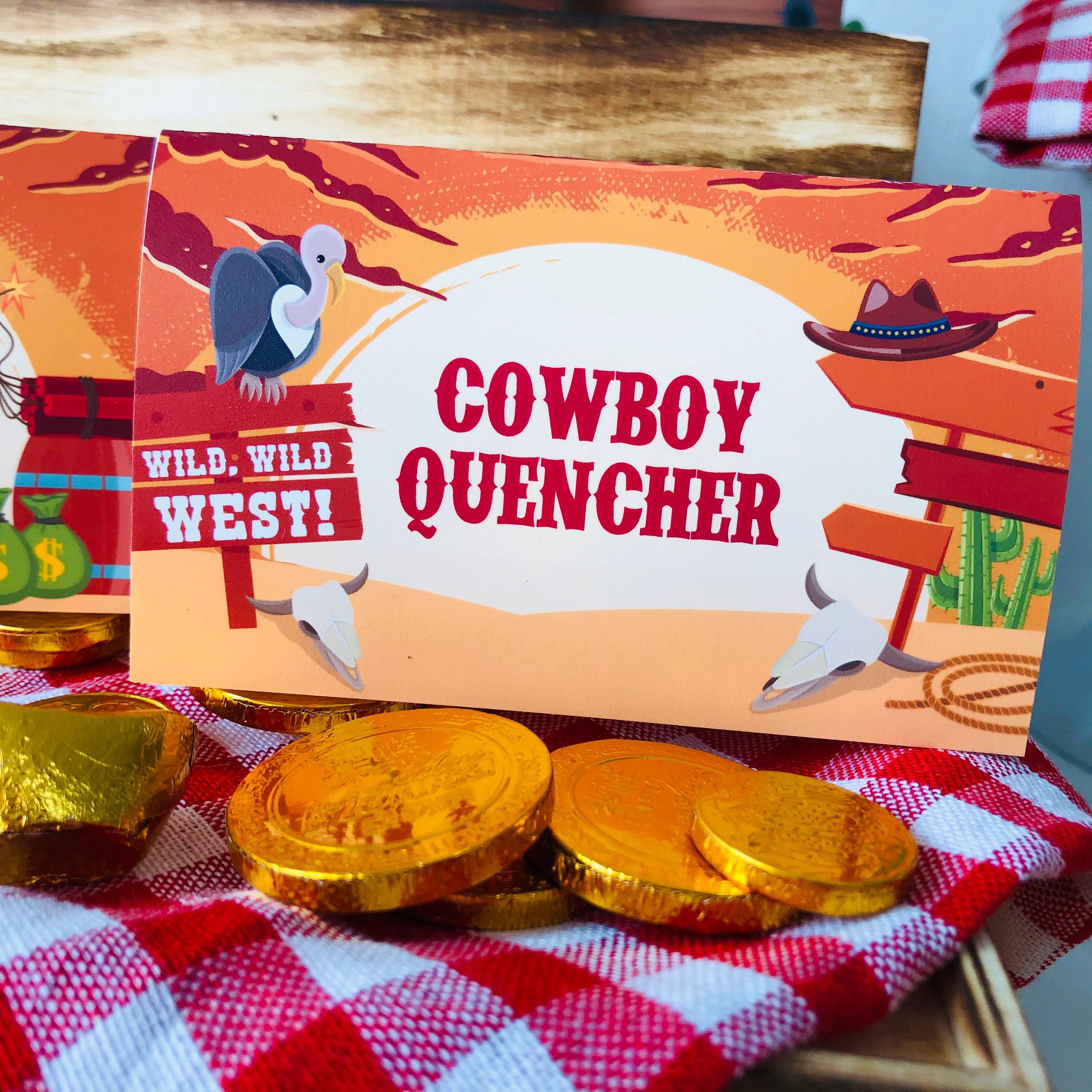 Cowboy Food Label/ Wild West Cowboy Food Tent/ Wild Western Etsy