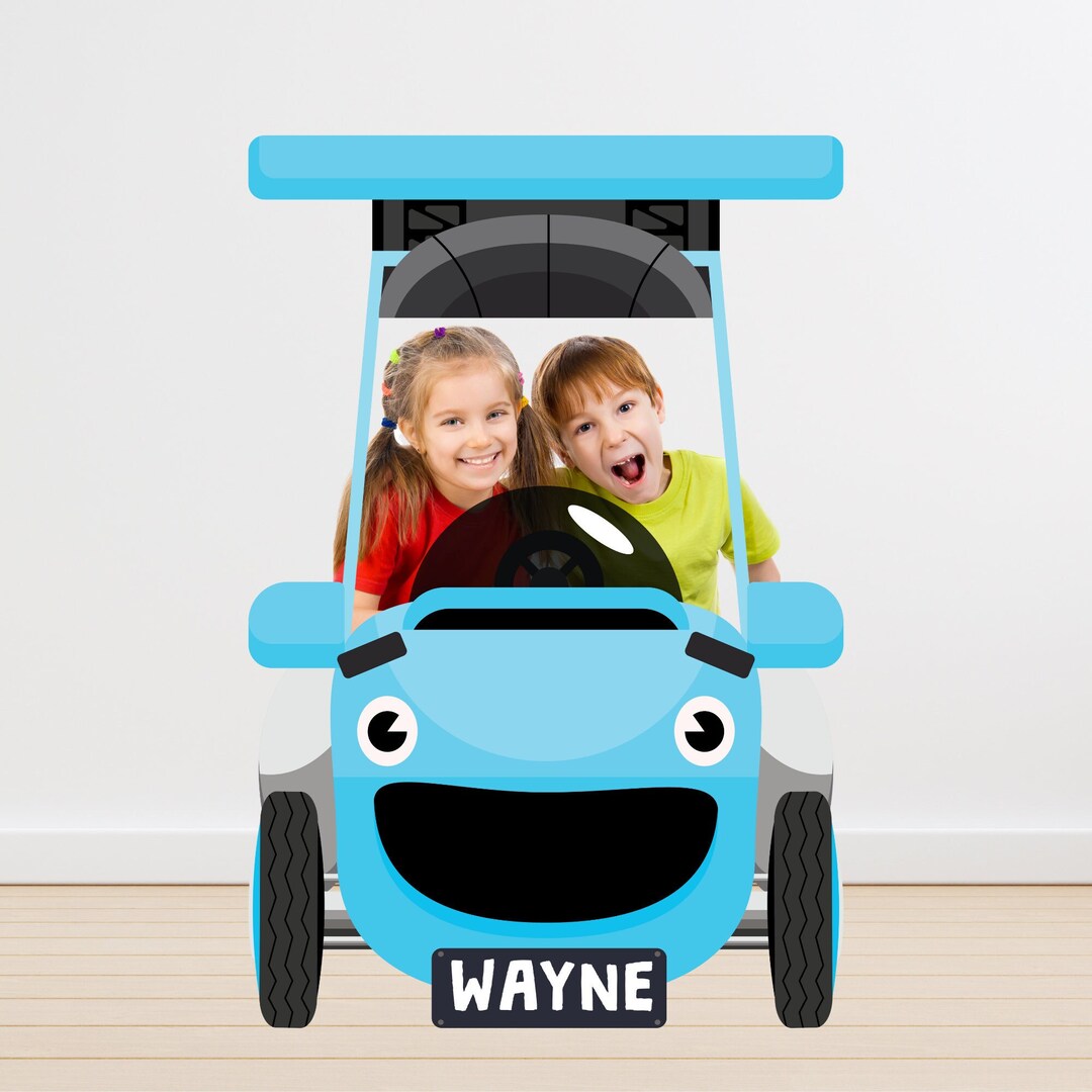 Retro Race Car Photo Booth Frame, Blue Racing Party (editable Printable ...