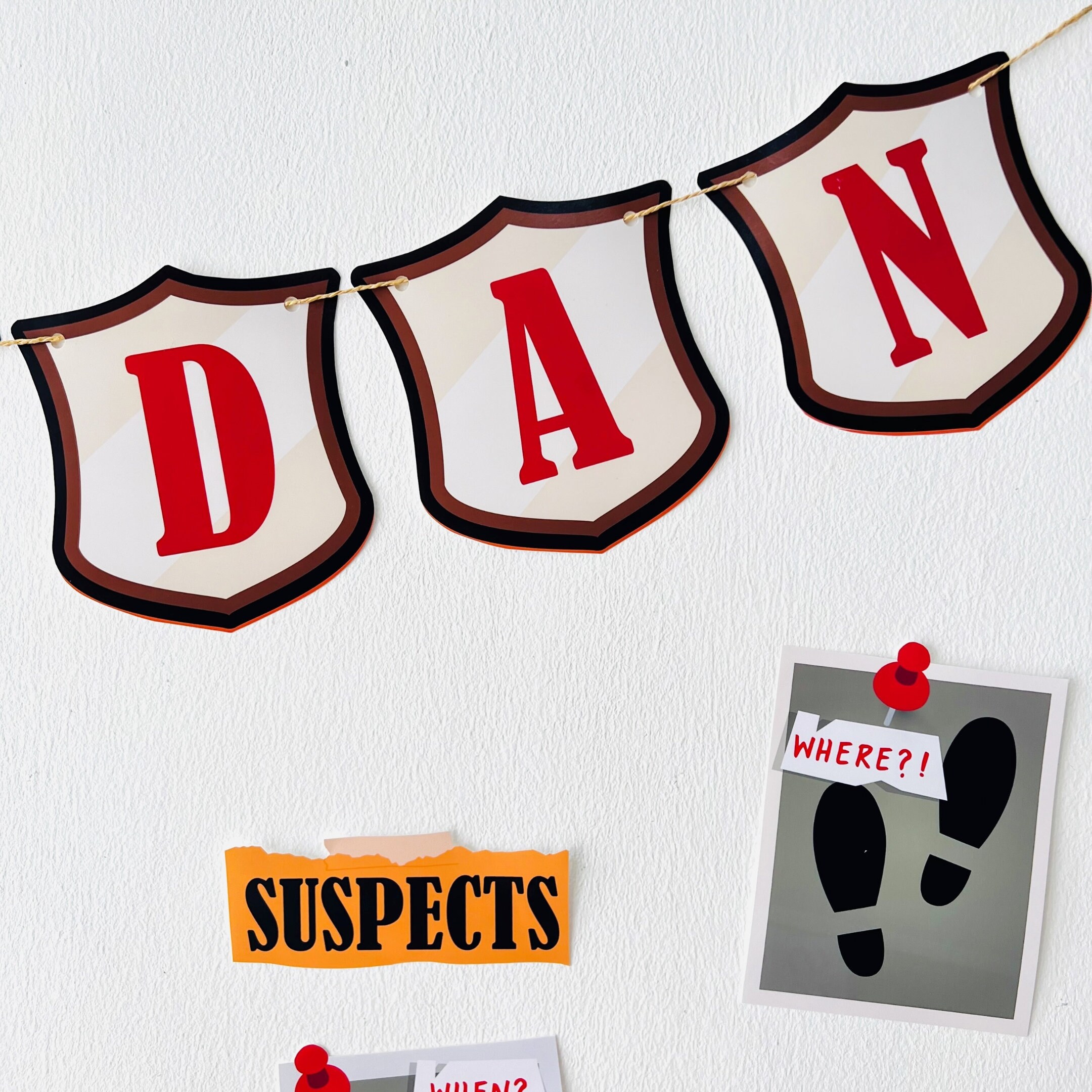 Detective Birthday Banner EDITABLE Printable | Murder Mystery Party ...