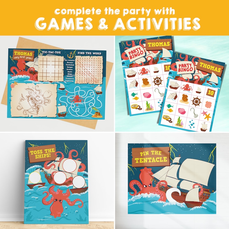 Kraken Birthday Party Octopus Pirates Party