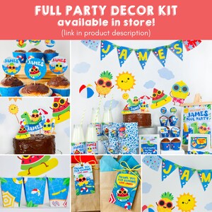 Summer Pool Birthday Party Decorations/ Water Slide Beach Party