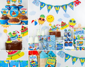 Water Slide Birthday Party Theme Summer Pool Party Decorations