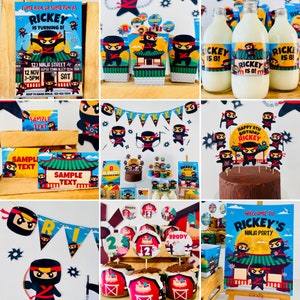 Ninja Party Decorations Printable Kit/ Karate Party Decor/ Martial Arts Party Decorations/ Samurai Party Decorations/ Lego Ninja