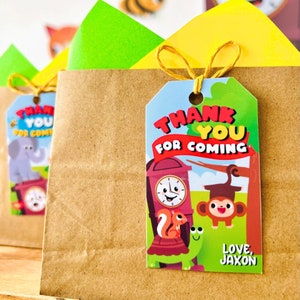 Hickory Dickory Dock Party Favor Gift Tags | Nursery Rhymes Party Favor Tags | Mouse went up the Clock Party Favor Labels | First Birthday Party Tags