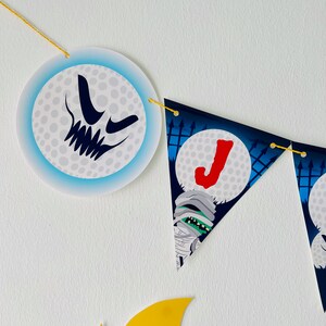 Monster Mini Golf Birthday Banner/ Halloween Monster Golf Party Banner